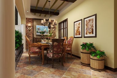 中海尚湖世家美式田园风格家装样板间，元洲装饰设计师精品案例解析